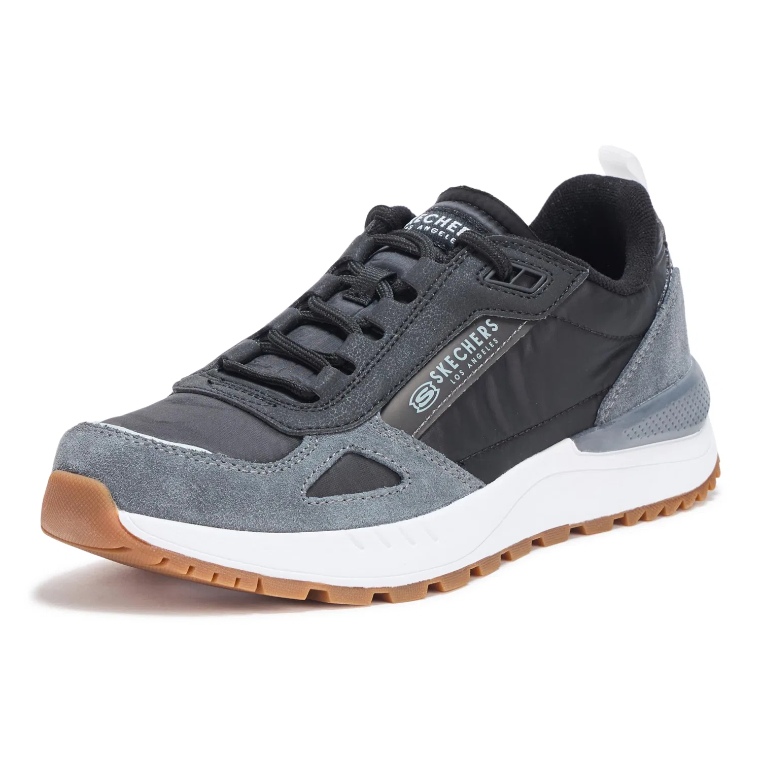 Детские кроссовки для мальчиков на шнуровке Fury Skechers, Carbone Nero