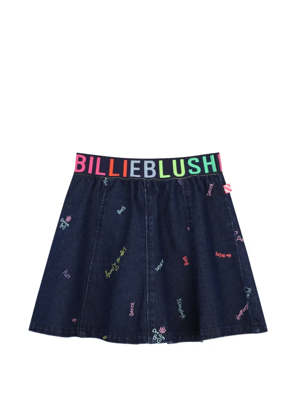 Юбка с вышитым логотипом Billieblush, синий