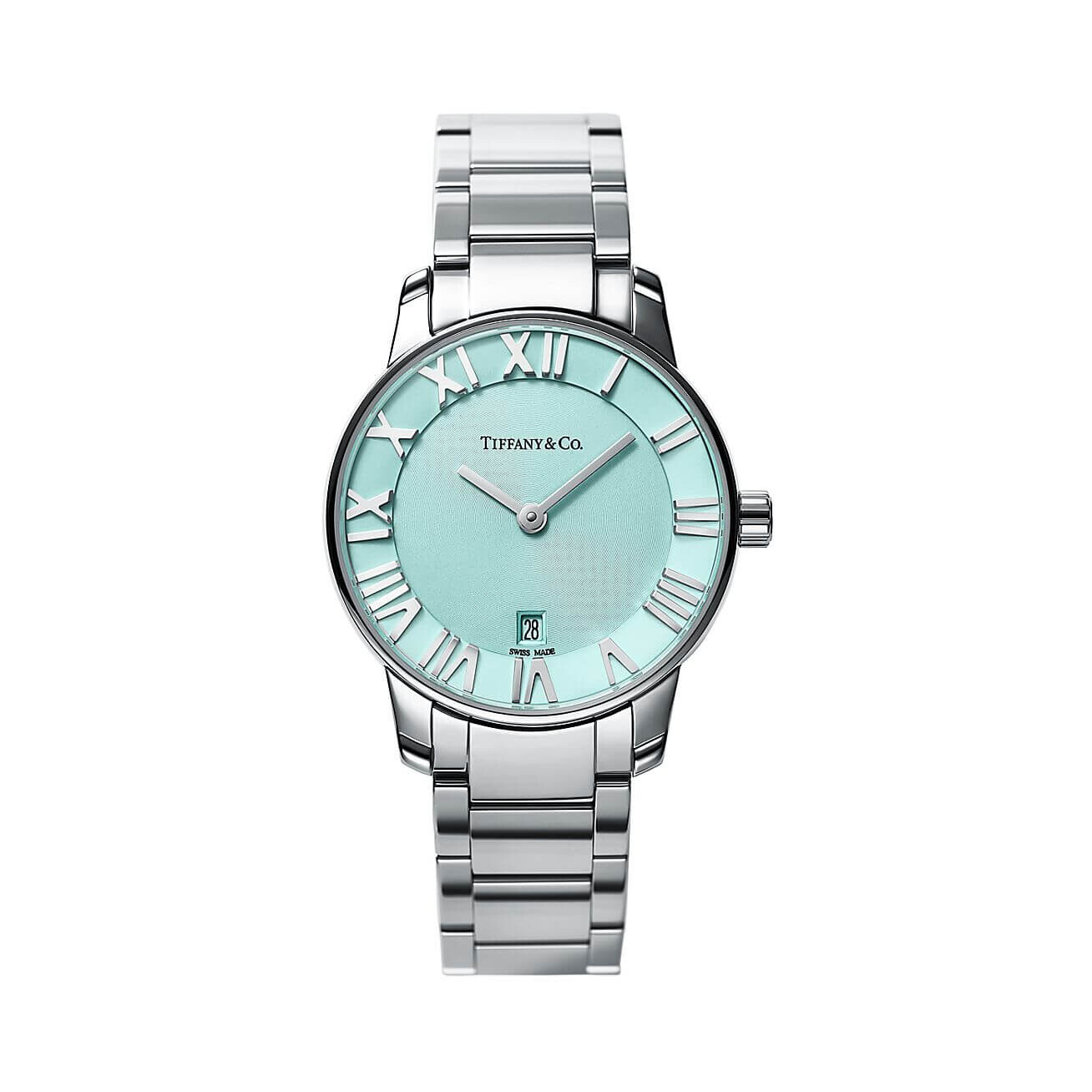 

Часы Tiffany & Co Atlas 2-Hand, 29 мм, нержавеющая сталь/бирюзовый