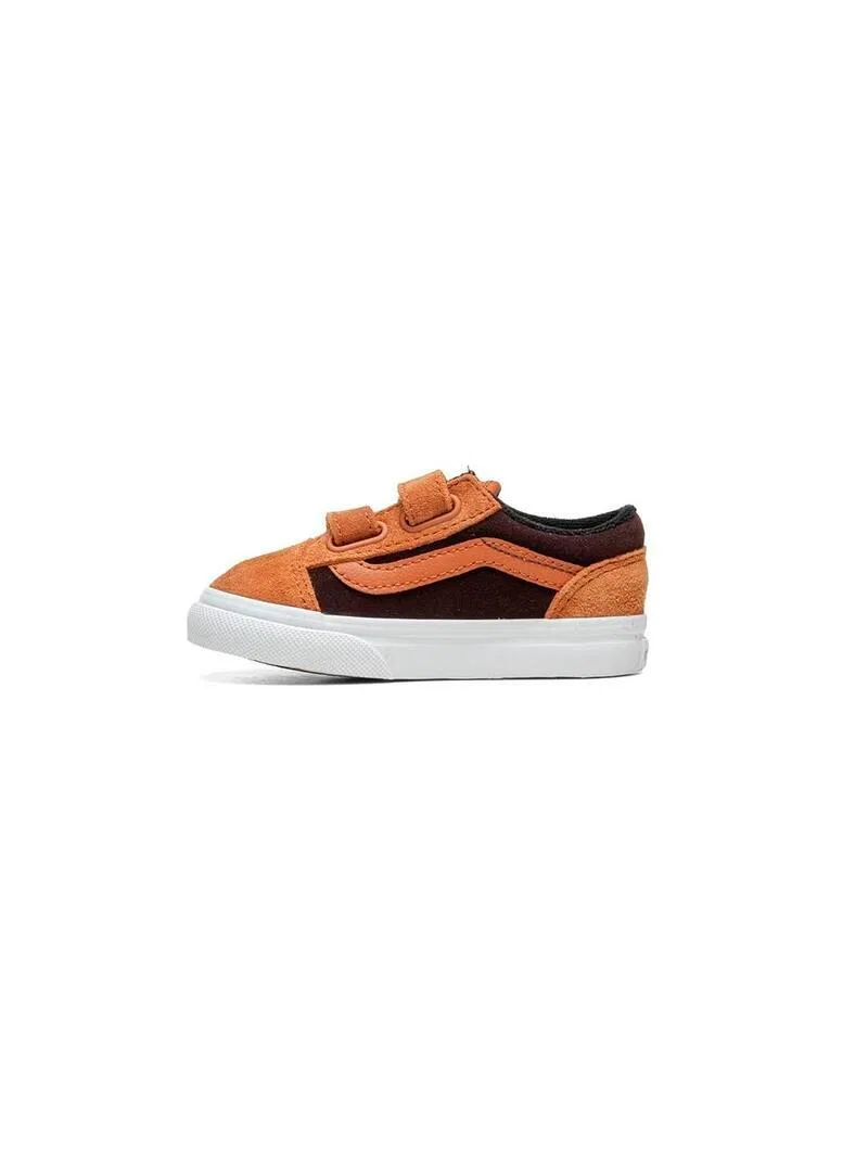 Детские кроссовки с липучками Vans Old Skool, Цвет Braun — фото 2