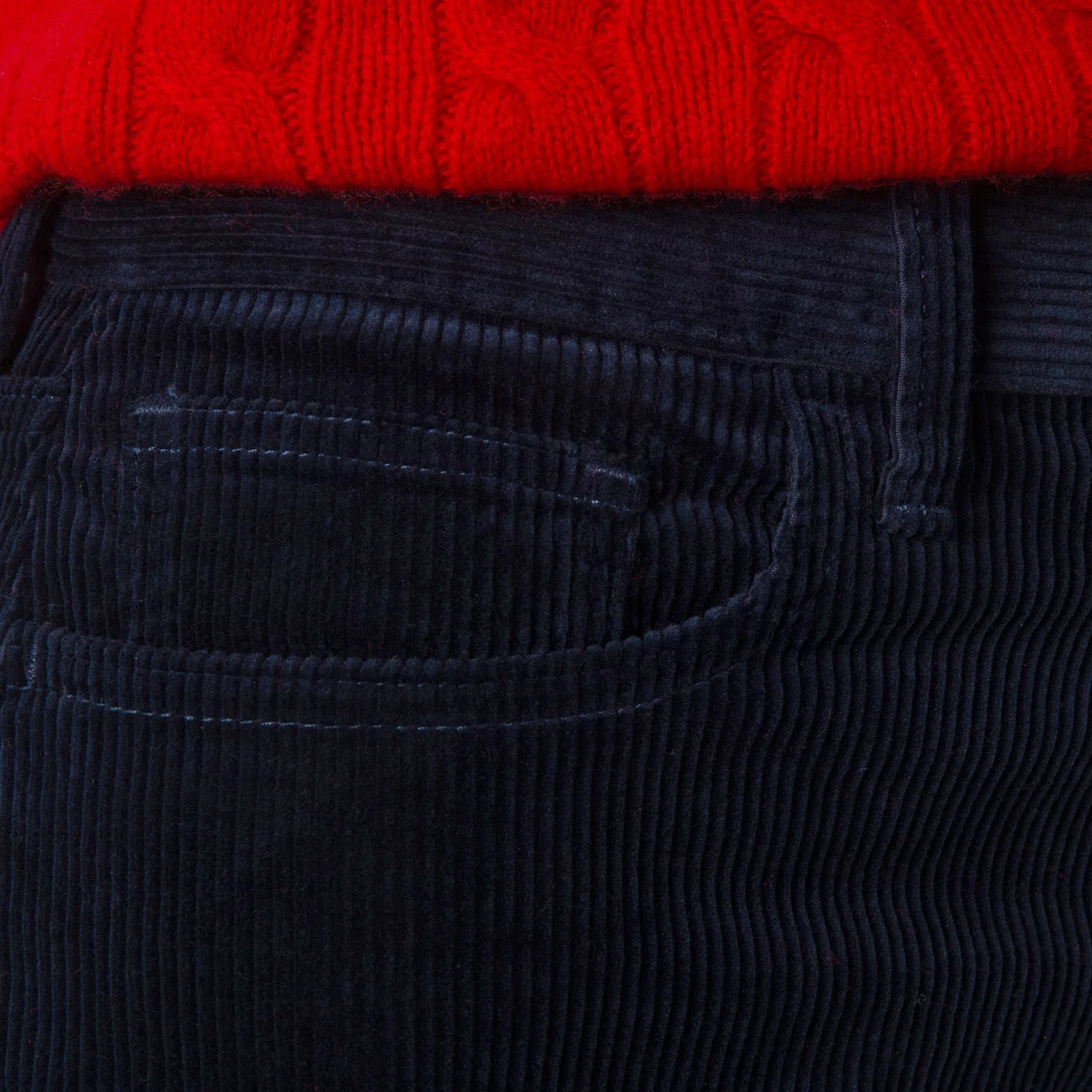 Брюки прямого кроя из вельвета Corduroy Straight-Leg Trousers Polo Ralph Lauren, Navy — фото 2