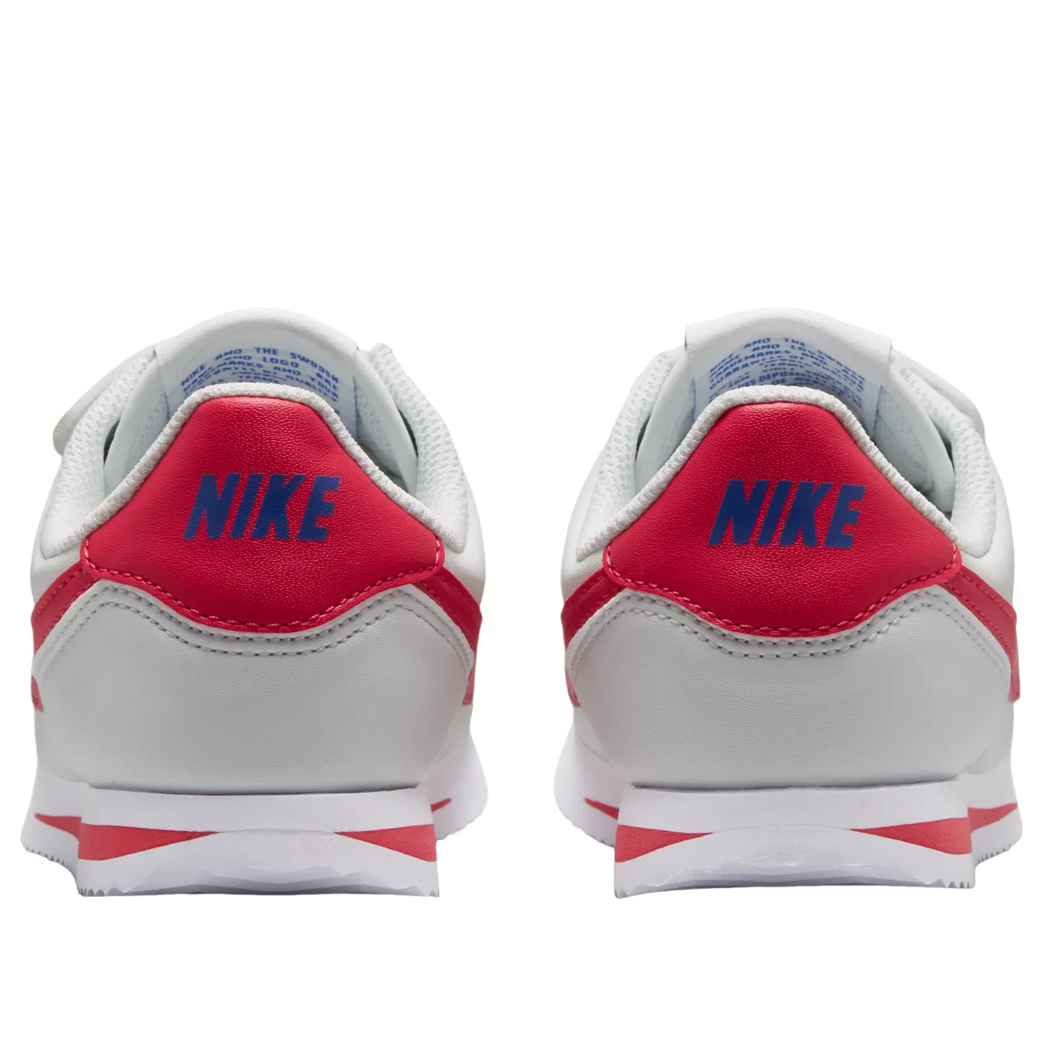 Детские кроссовки с кожаным верхом Cortez 'Off White Tropical Pink' Nike, Off White/Racer Blue/Tropical Pink — фото 4