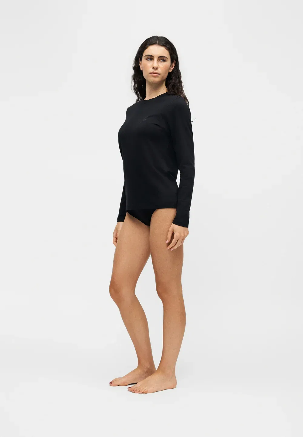 Пижамная кофта с круглым вырезом и длинным рукавом Emporio Armani, Black — фото 2