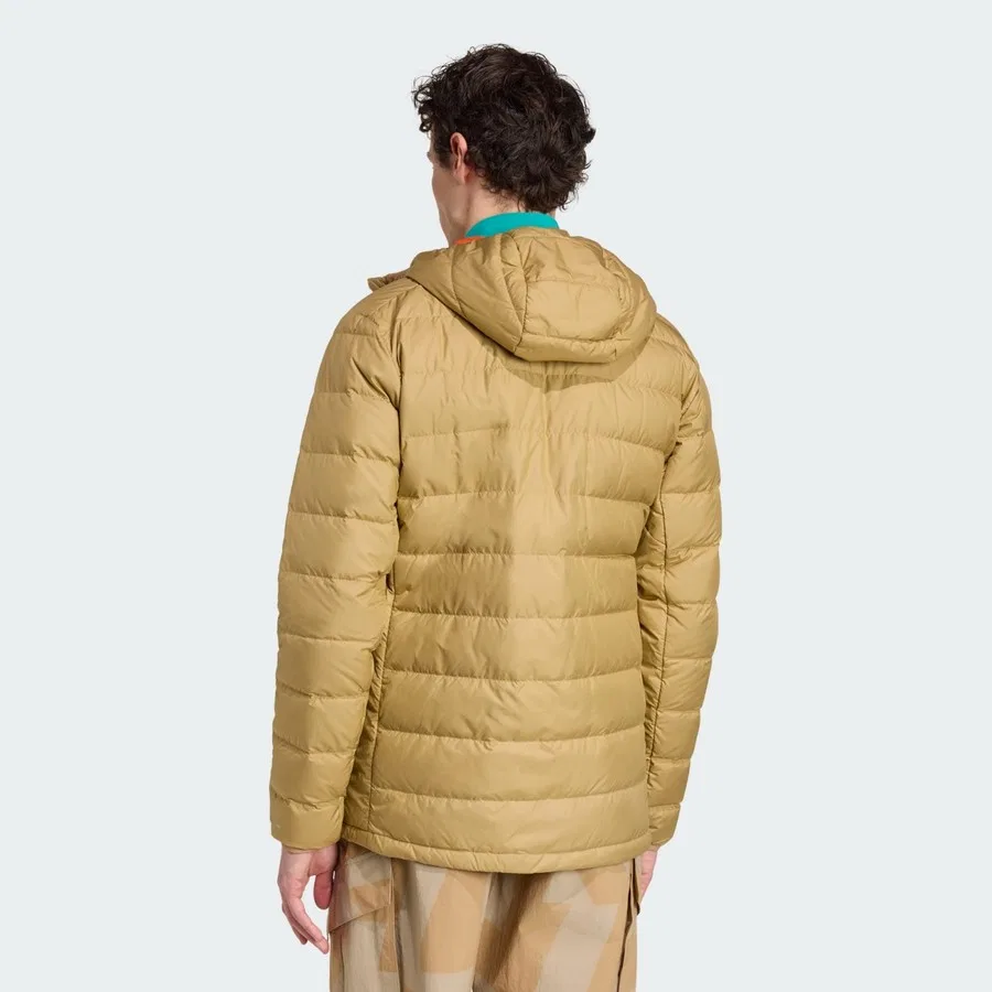 Утепленный пуховик с капюшоном Terrex Multi Light Down ClimaWarm adidas, Синий — фото 2