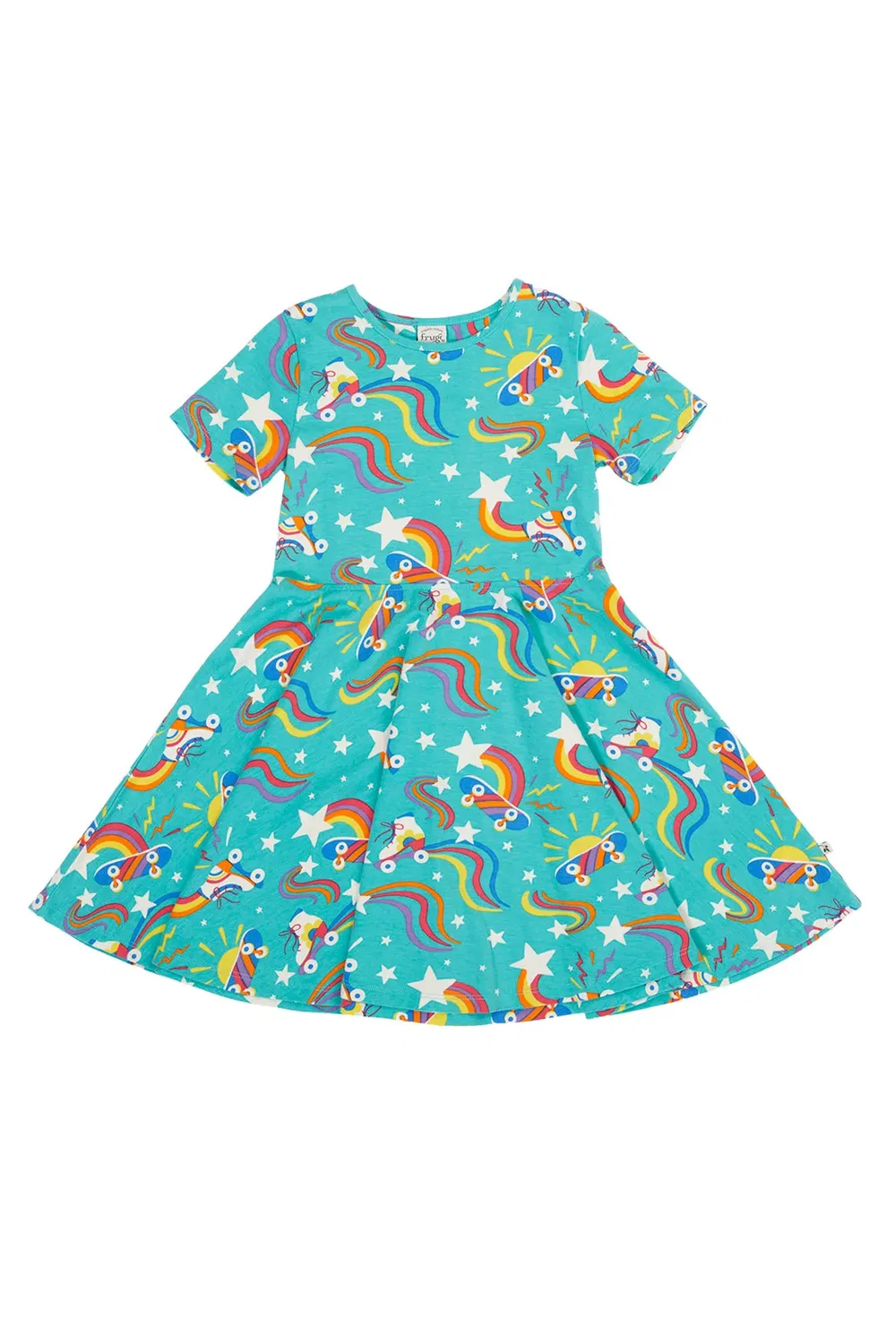 Детское платье-трапеция Sunshine Frugi, Aqua