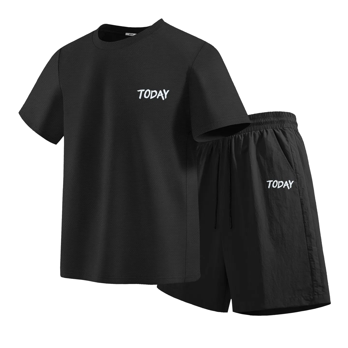 Детский спортивный комплект из двух предметов MINISO, Black & Army Green — фото 3