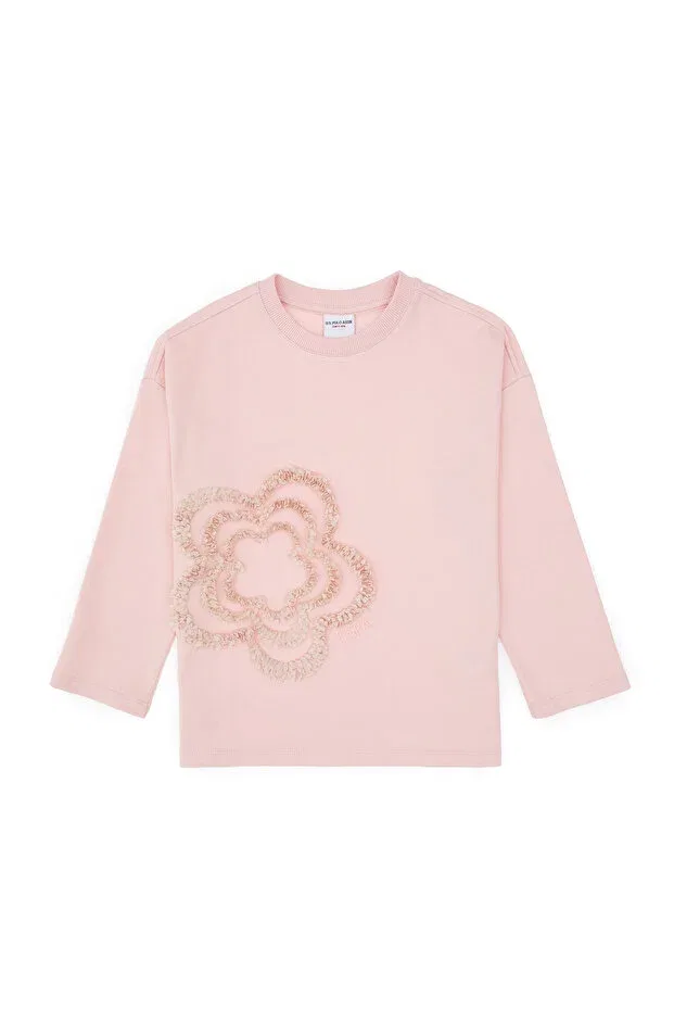 Детские свитшот для девочек с длинным рукавом U.S. Polo Assn., Powder — фото 4