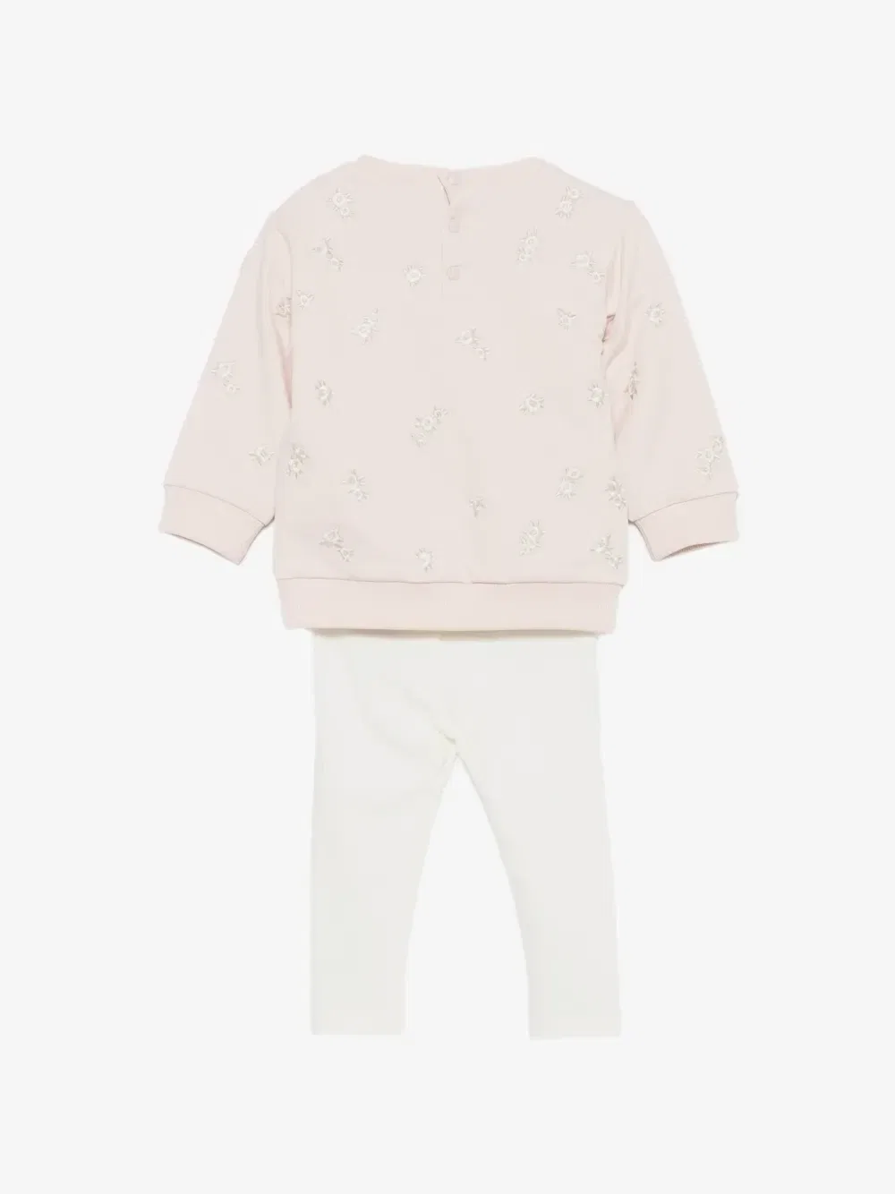 Спортивный костюм с цветочной вышивкой Moncler Enfant, розовый — фото 2