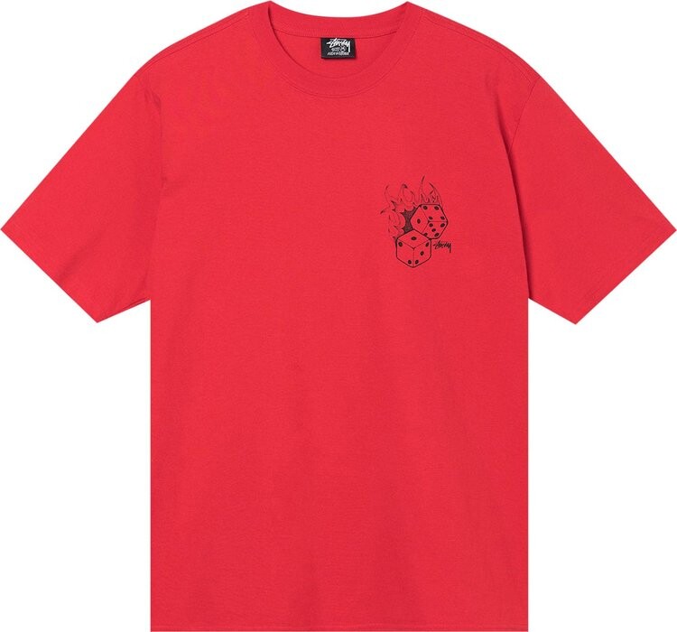 

Футболка Stussy Fire Dice Tee 'Red', красный