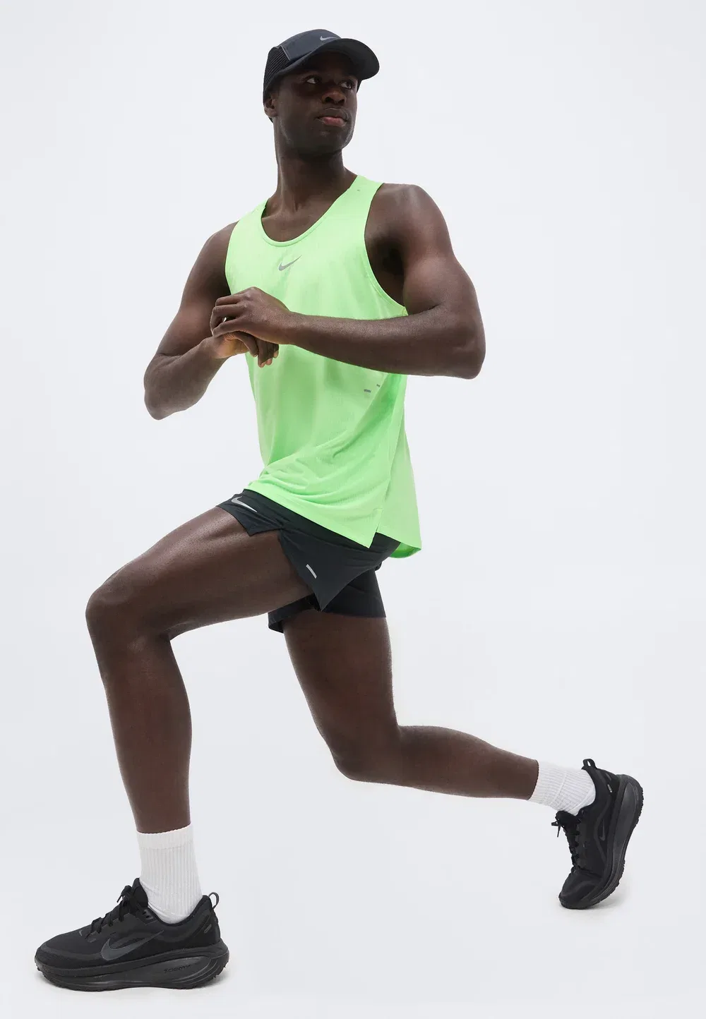 Майка Stride - топ Nike Performance, Volt/Light Silver-Coloured — фото 4
