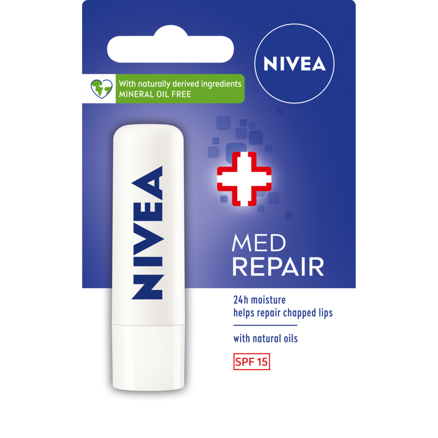 Nivea Med Repair ухаживающая губная помада med repair, 4,8 г - фото