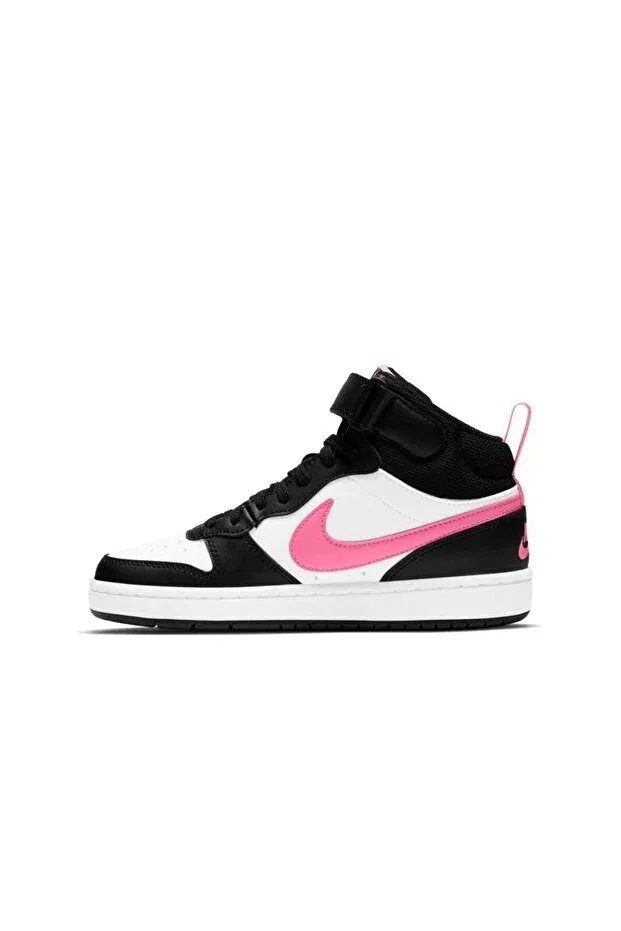 Детские кроссовки для девочек текстильные Court Borough Mid 2 Ankle Shoes Nike, Pink — фото 3