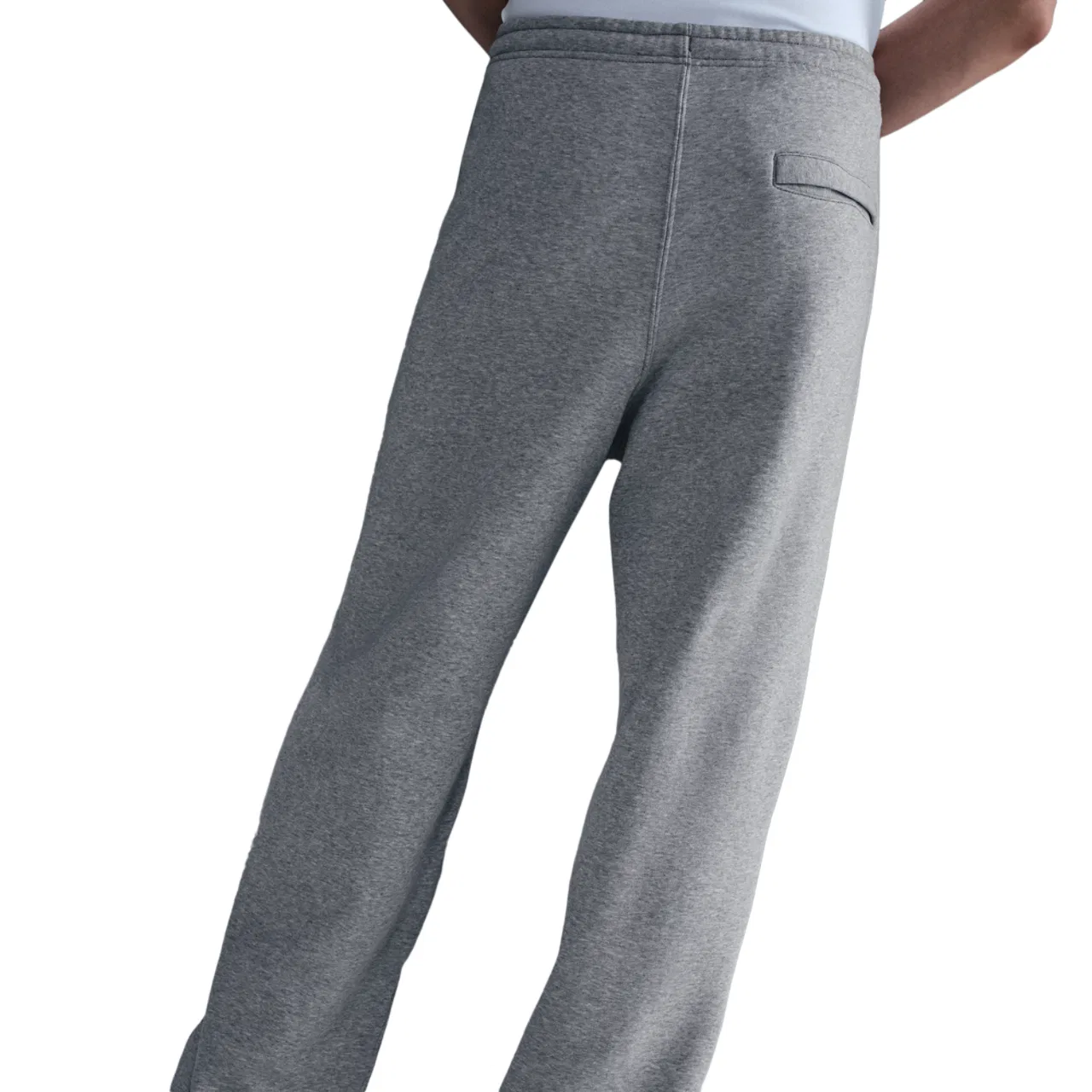 Мужские спортивные штаны с открытым низом Club Open Hem Nike, Lt Smoke Grey/White/Dk Grey Heather — фото 2