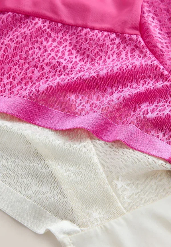 Комплект трусов с принтом Animal print Next, розовый крем — фото 4