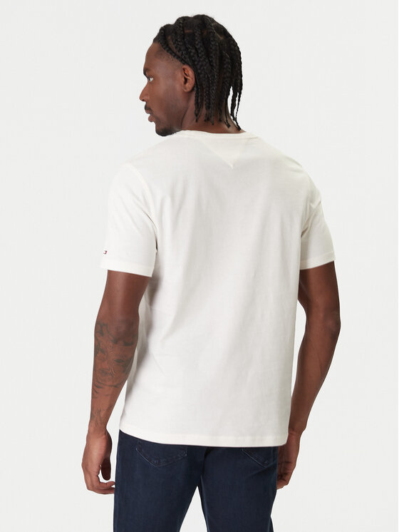 Футболка regular fit Modern Ath Graphic MW0MW41471 Tommy Hilfiger, экрю — фото 3