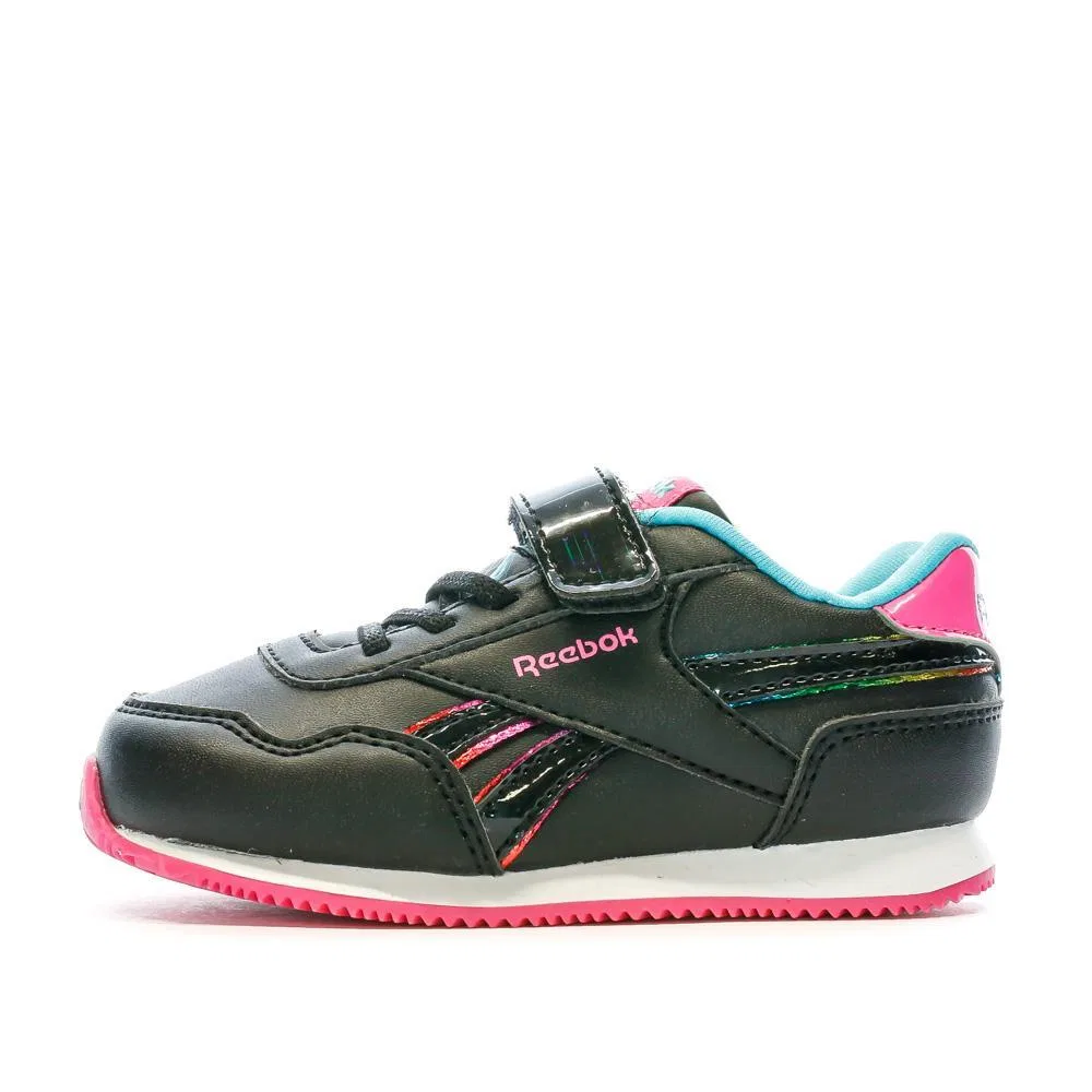 Детские кроссовки для девочек с липучкой Royal 3.0 1 Reebok, Schwarz Fluoreszierendes Kaugummirosa