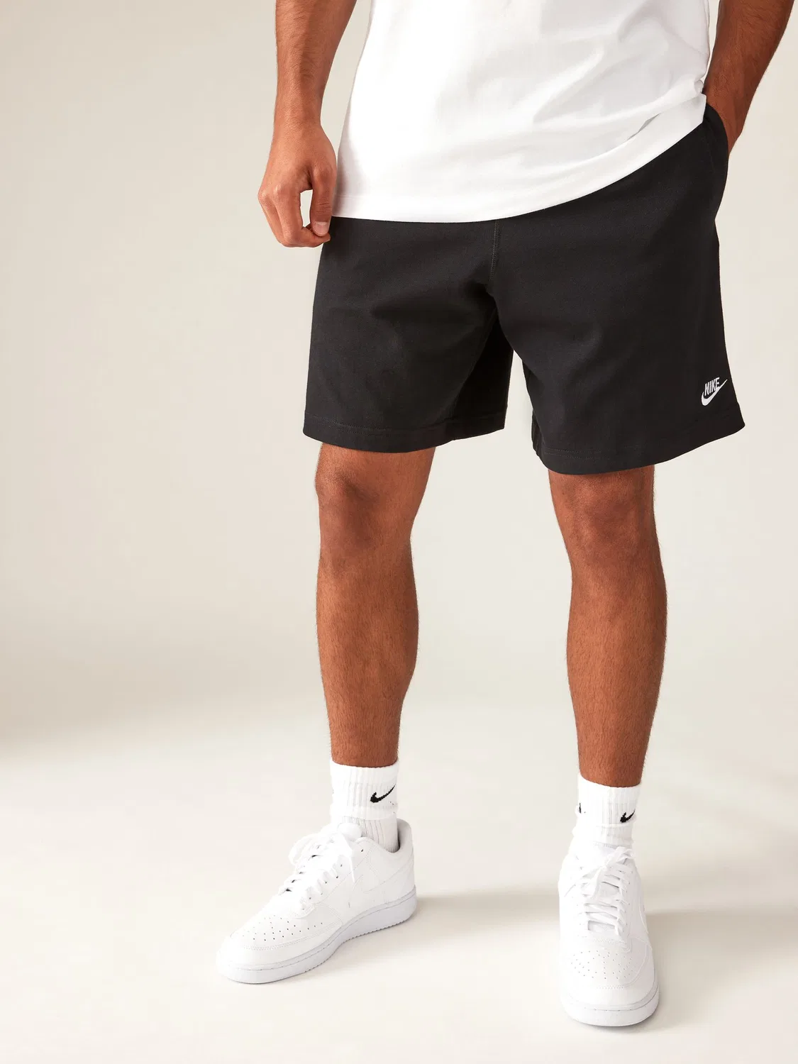 Шорты Nike Club, трикотажные, черные