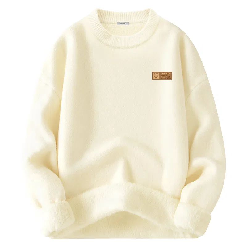 Детский свитер из плотного флиса B Hope Tag Chest Tag MINISO, Off-White