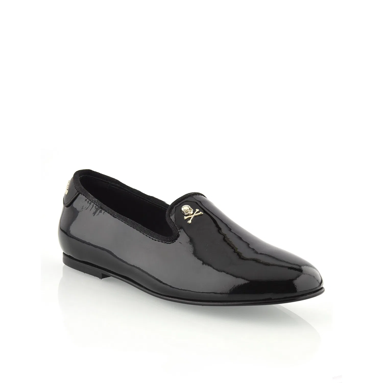 Детские лоферы из телячьей кожи PHILIPP PLEIN, Black