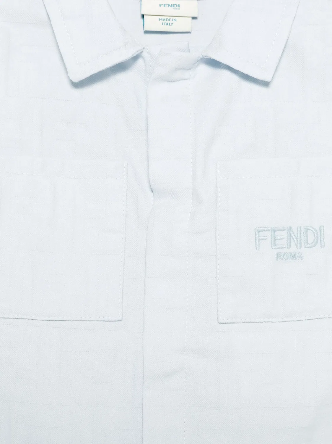 Детский жакет FF-жаккард FENDI, голубой — фото 2