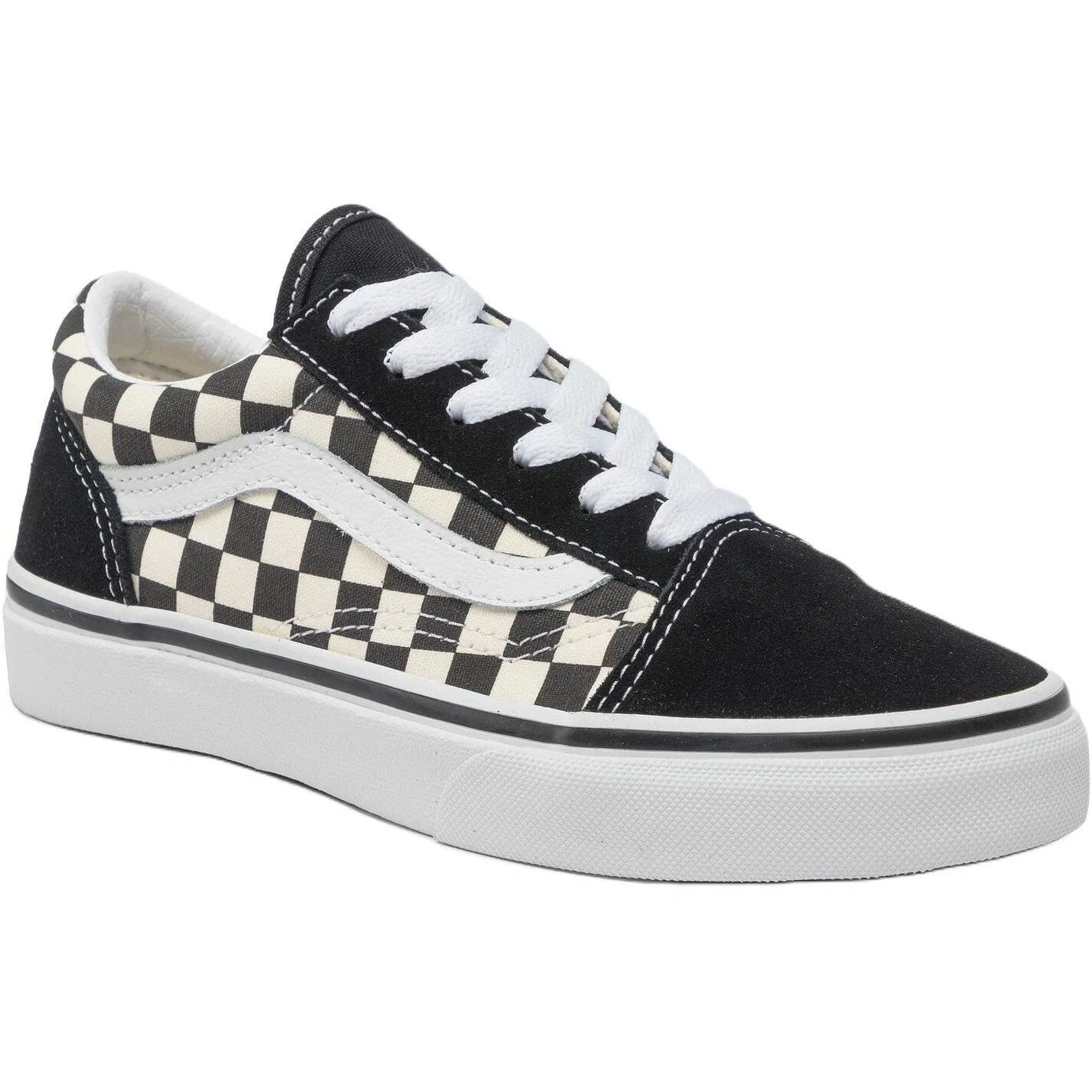 Детские кроссовки с замшевым верхом Vans Old Skool Suede, Черно-Белый — фото 4