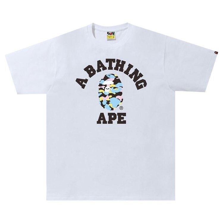 

Футболка BAPE New Multi Camo College Tee 'White', белый