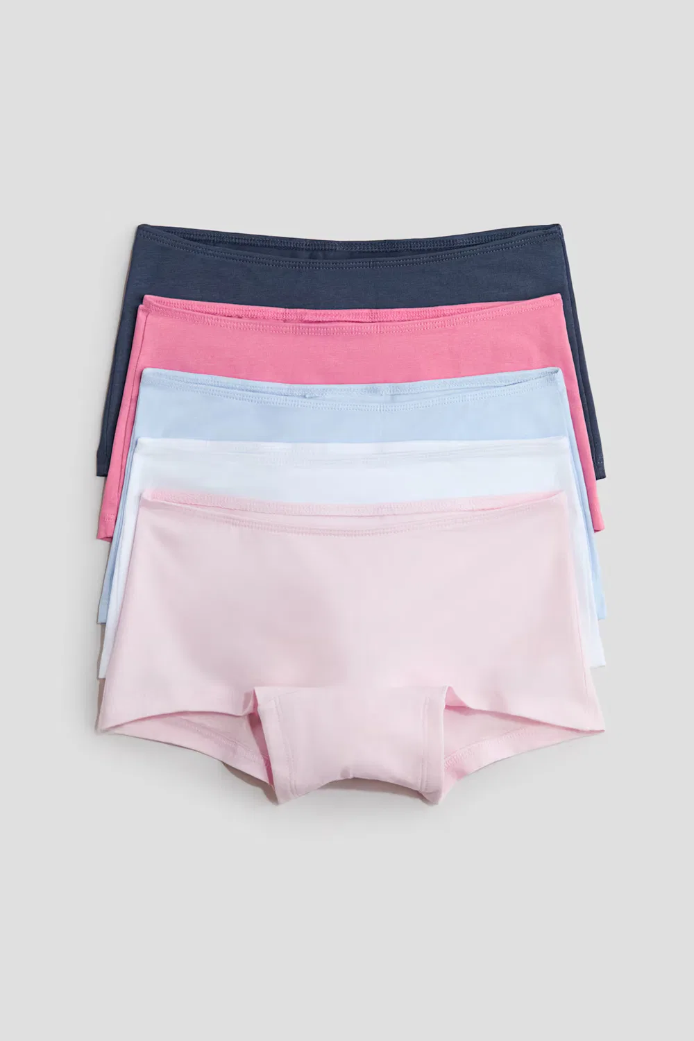 Набор из 5 хлопковых боксерских трусов H&M, Rosa/Hellblau