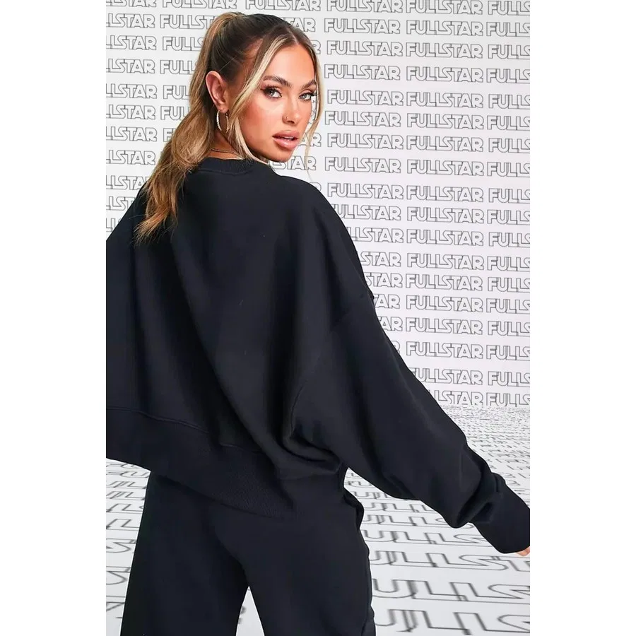 Женский свитшот оверсайз с флисовой тканью Sportswear Collection Essentials Nike, Черный — фото 3