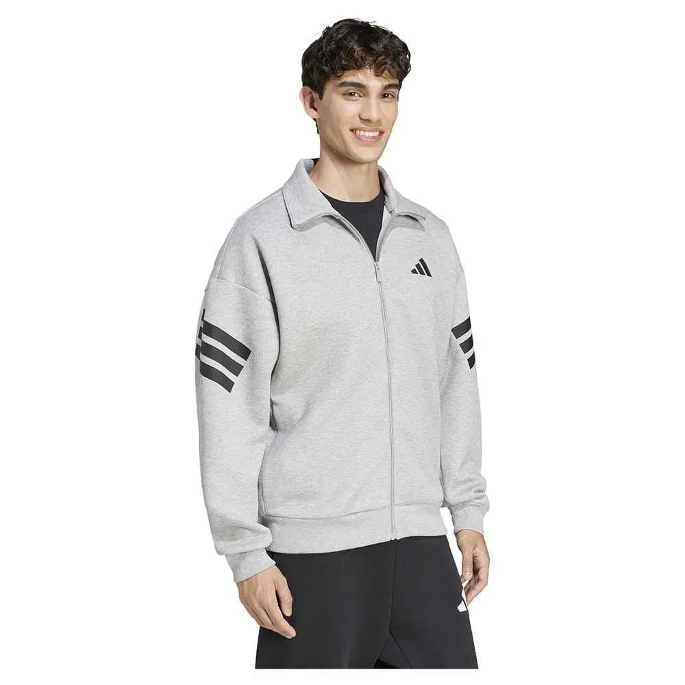 Мужская куртка с застежкой-молнией Future Icons 3-Stripes Woven Adidas, Grey — фото 3