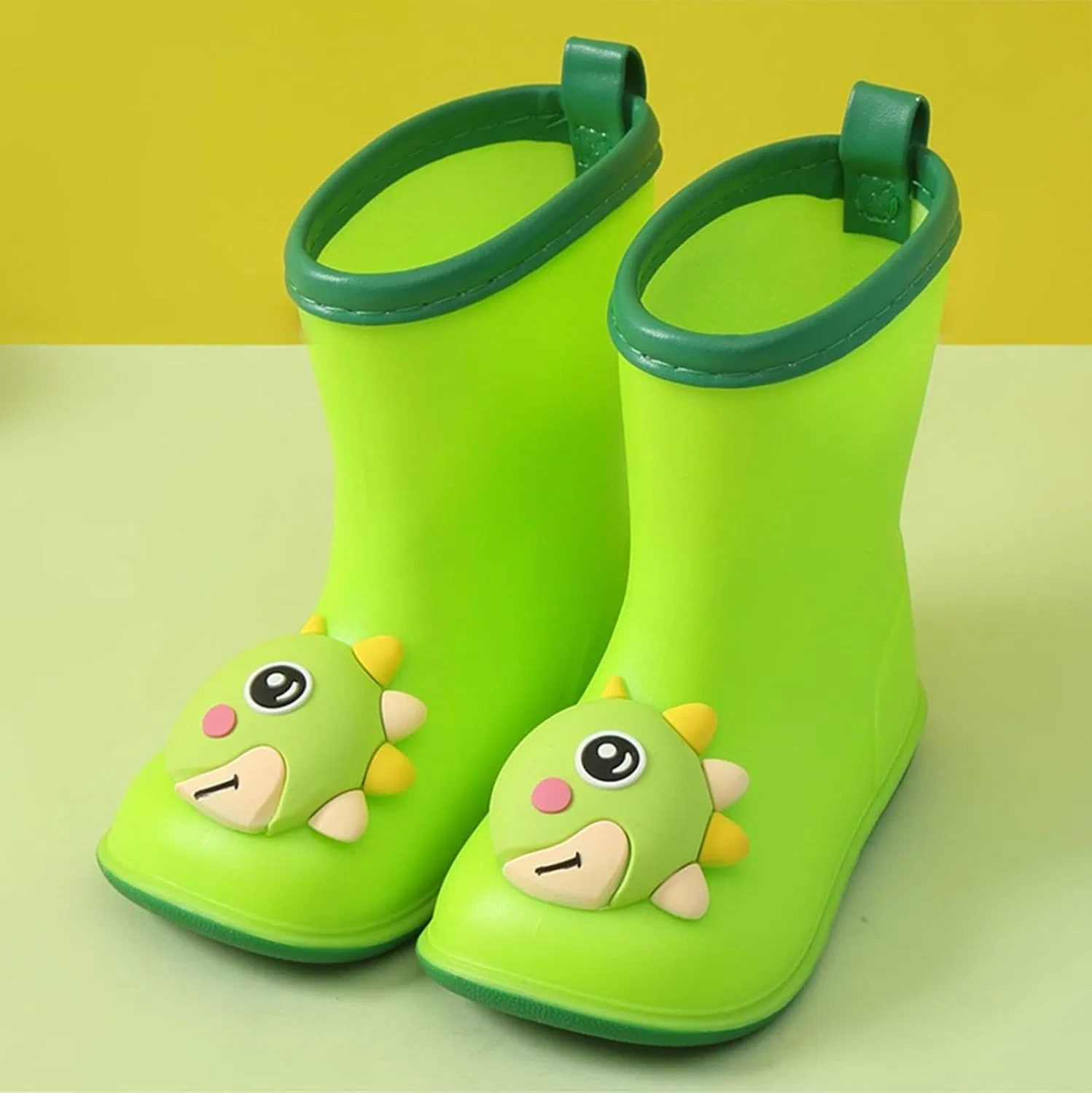 Детские сапоги резиновые с принтом Rain Boots, Green — фото 4