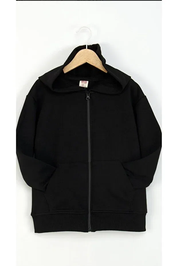 Детский кардиган с капюшоном с принтом Dmb, Black — фото 3