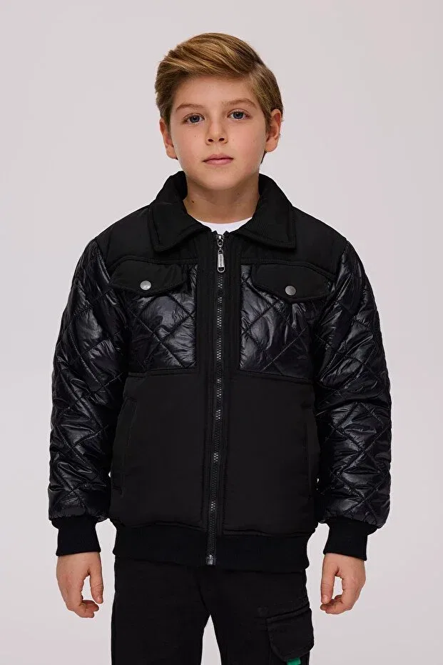 Детское пальто для девочек с длинным рукавом Bikkembergs, Black — фото 2