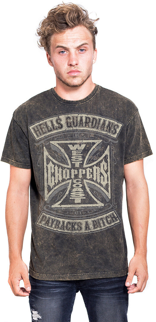 

Футболка West Coast Choppers Hells Guardians Vintage, коричневая