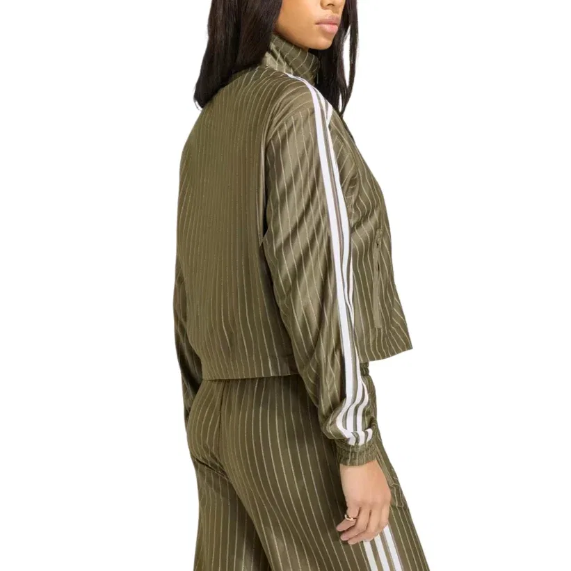 Женская куртка с принтом Firebird Pinstripe Adidas, зеленый — фото 3
