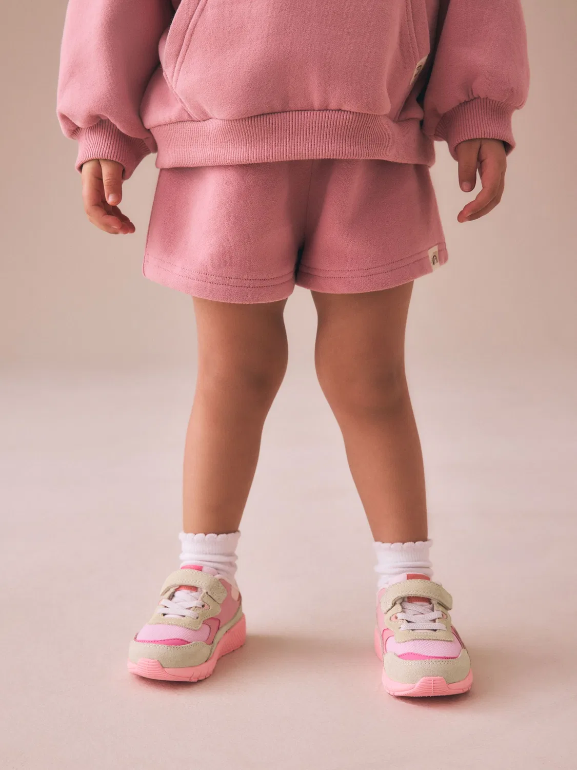 Кроссовки на шнурках с эластичной вставкой, модель Chunky Trainers Next, розовый — фото 2
