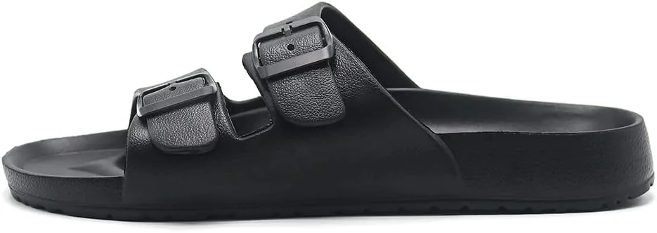 

Мужские легкие сандалии BEMGNAR с двойной пряжкой, слипоны, регулируемые, ортопедические, плоские, из ЭВА, черный