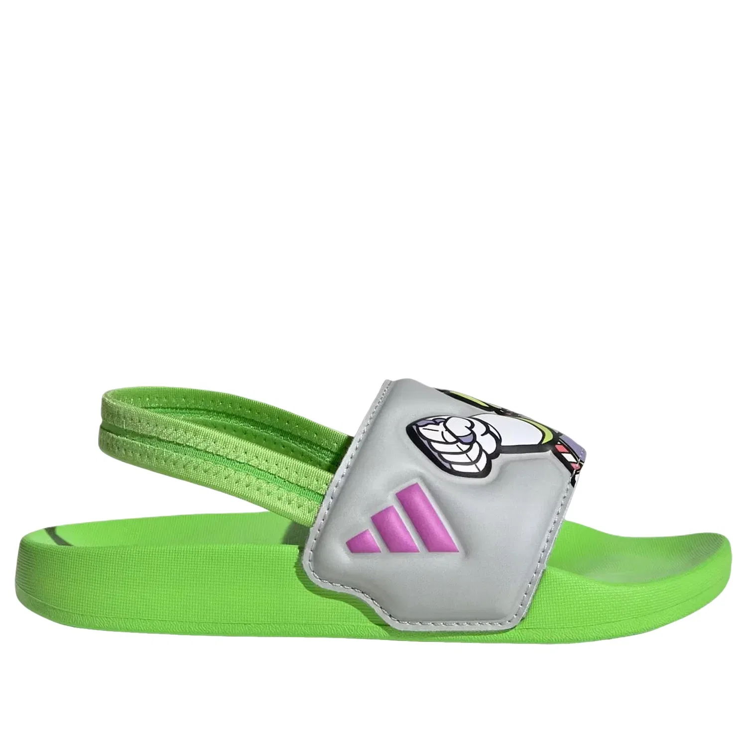 Детские шлепанцы с ремешком Adidas x Pixar Toy Story Adilette Estrap Slides, зеленый — фото 4