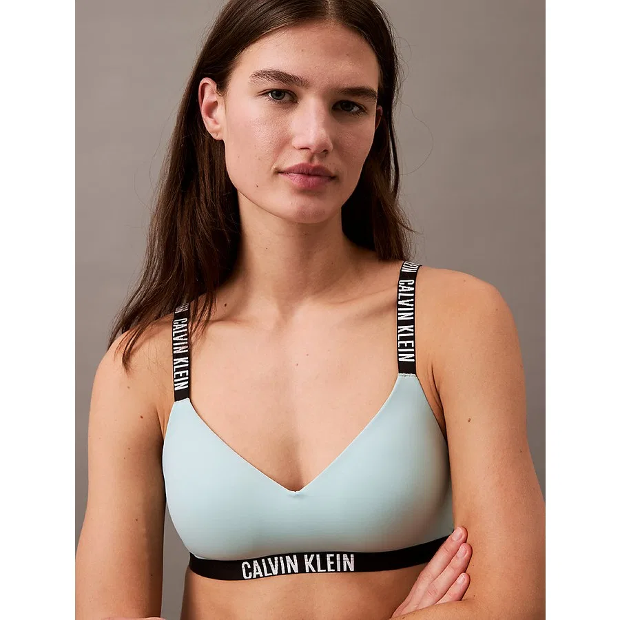 Спортивный бюстгальтер с легкой подкладкой Calvin Klein Lghtly Lined Bralette, Синий — фото 2