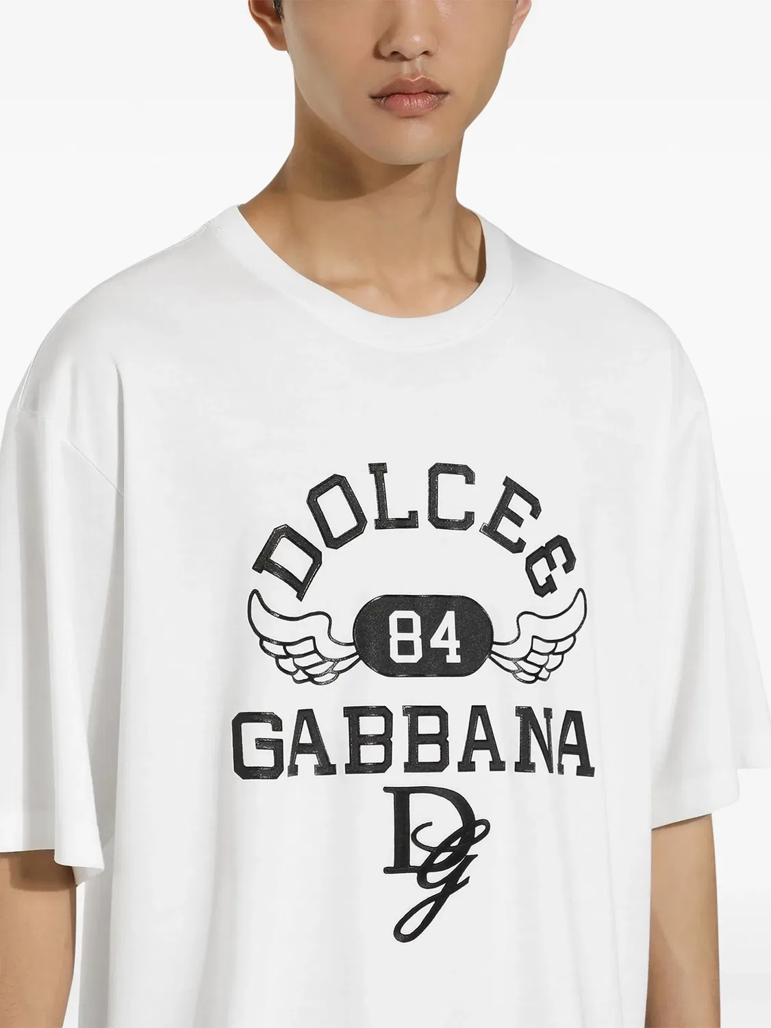 Dolce & Gabbana Футболка с логотипом, белая — фото 2