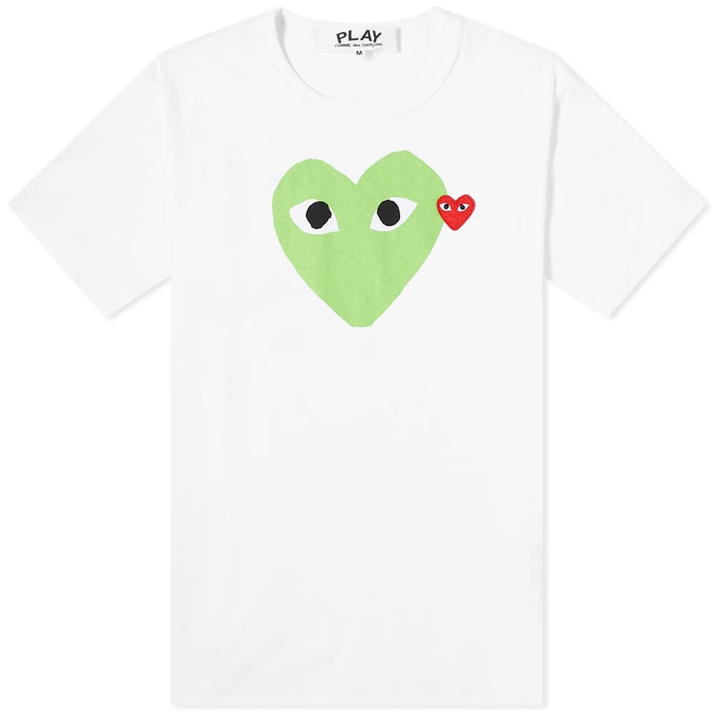 

Футболка Comme des Garcons Play Red Heart Colour Heart Tee, Зеленый, Футболка Comme des Garcons Play Red Heart Colour Heart Tee