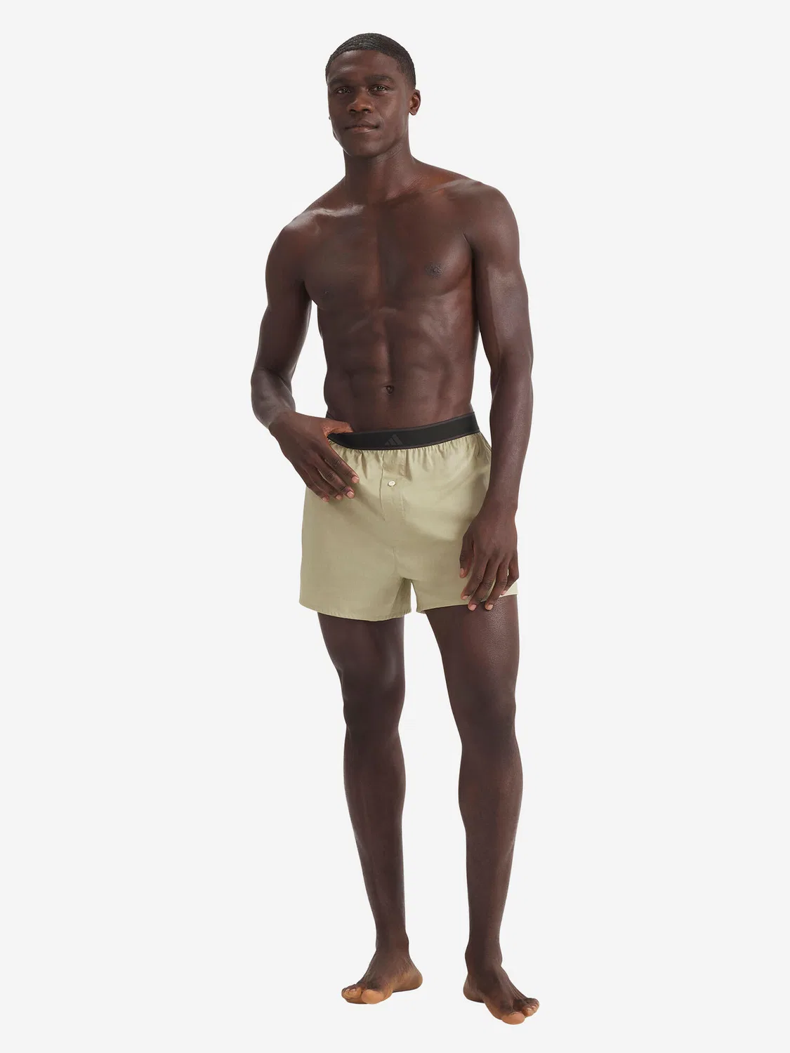 Мужские боксеры с принтом Active Woven Adidas, Beige / Khaki / Schwarz — фото 3
