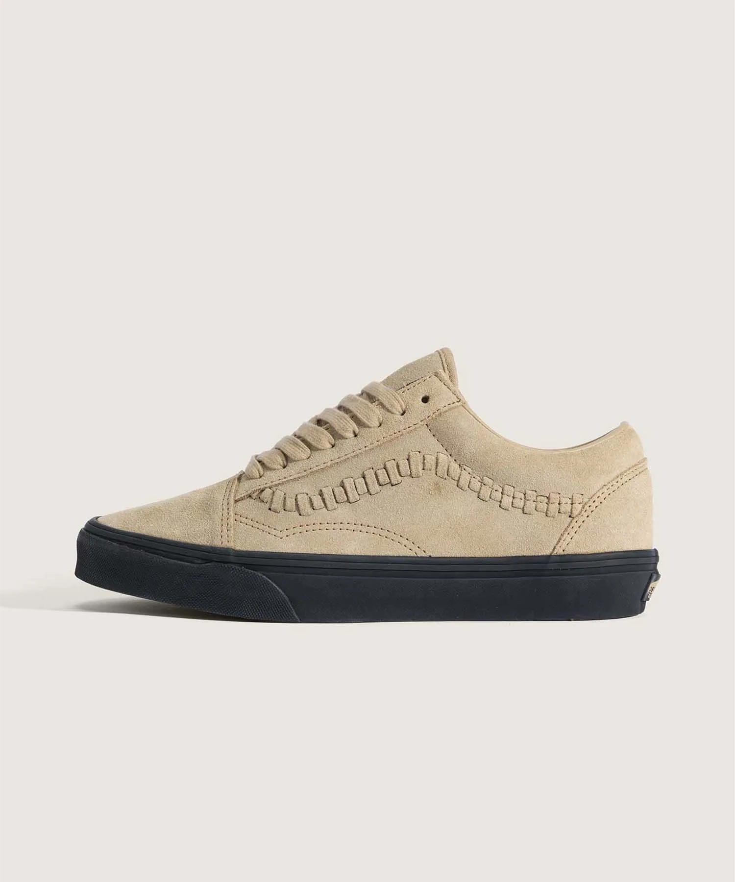 Кроссовки из натуральной кожи Old Skool Crafted Stripe VANS бежевые