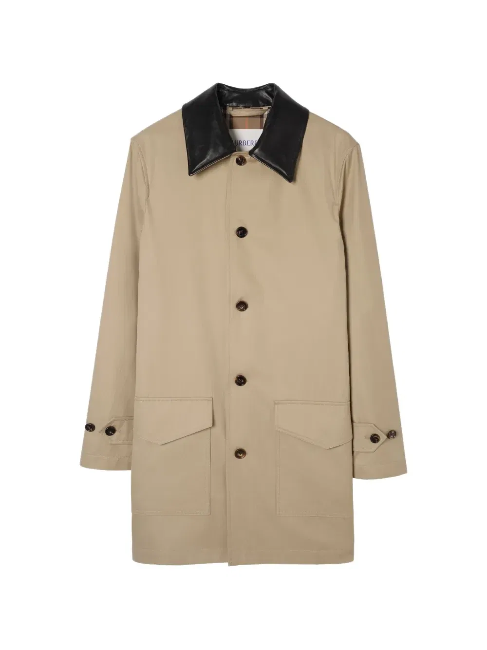 Пальто Meadowbank с контрастным воротником Burberry, бежевый