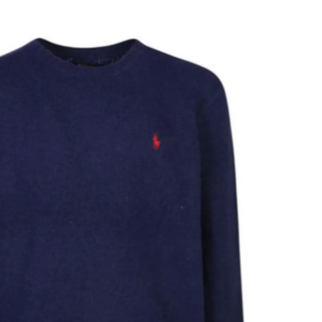 Мужской свитер с круглым вырезом, умеренный прямой крой, Polo Ralph Lauren, Blue — фото 4
