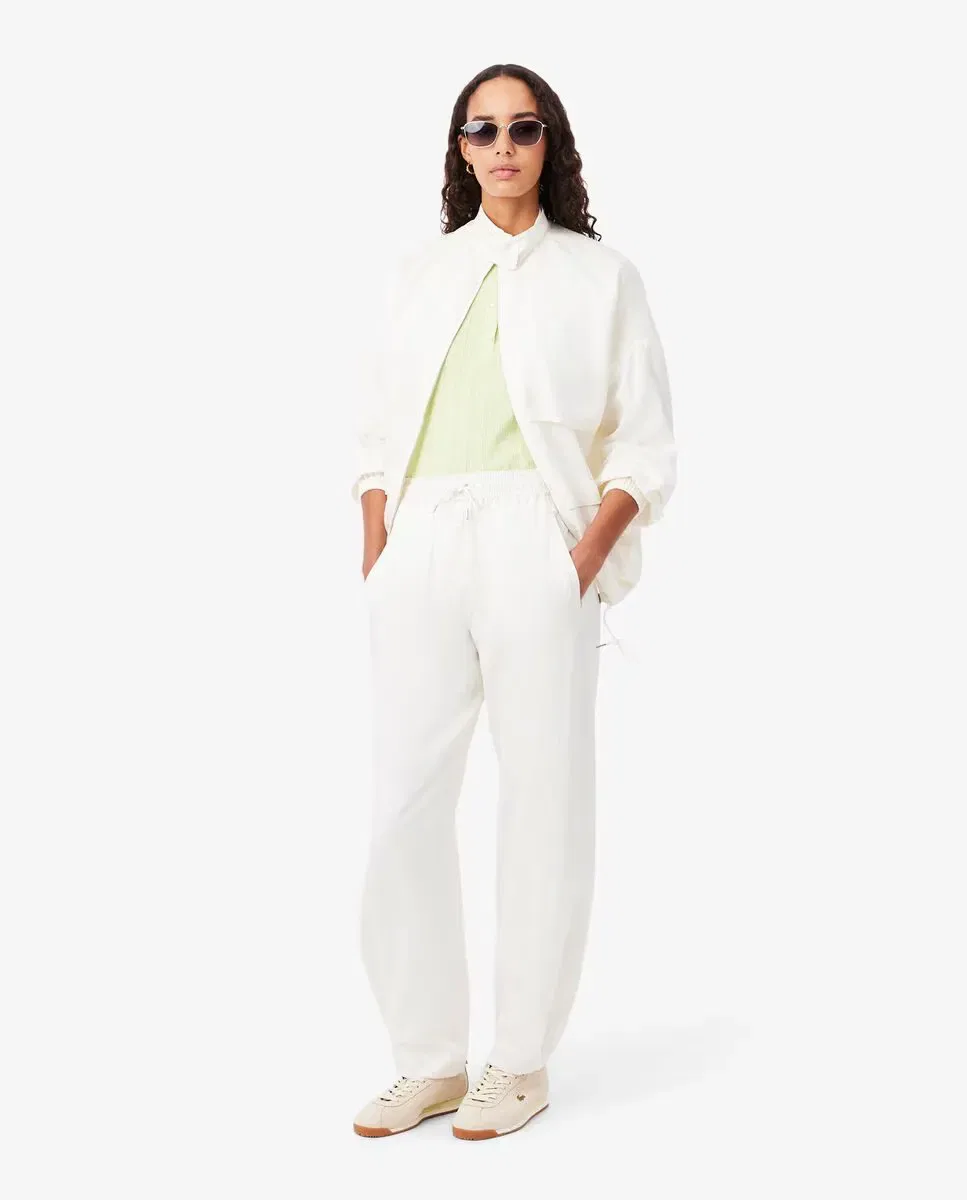 Джоггеры Lacoste Белые, Свободный крой, Из смесовой ткани — фото 4