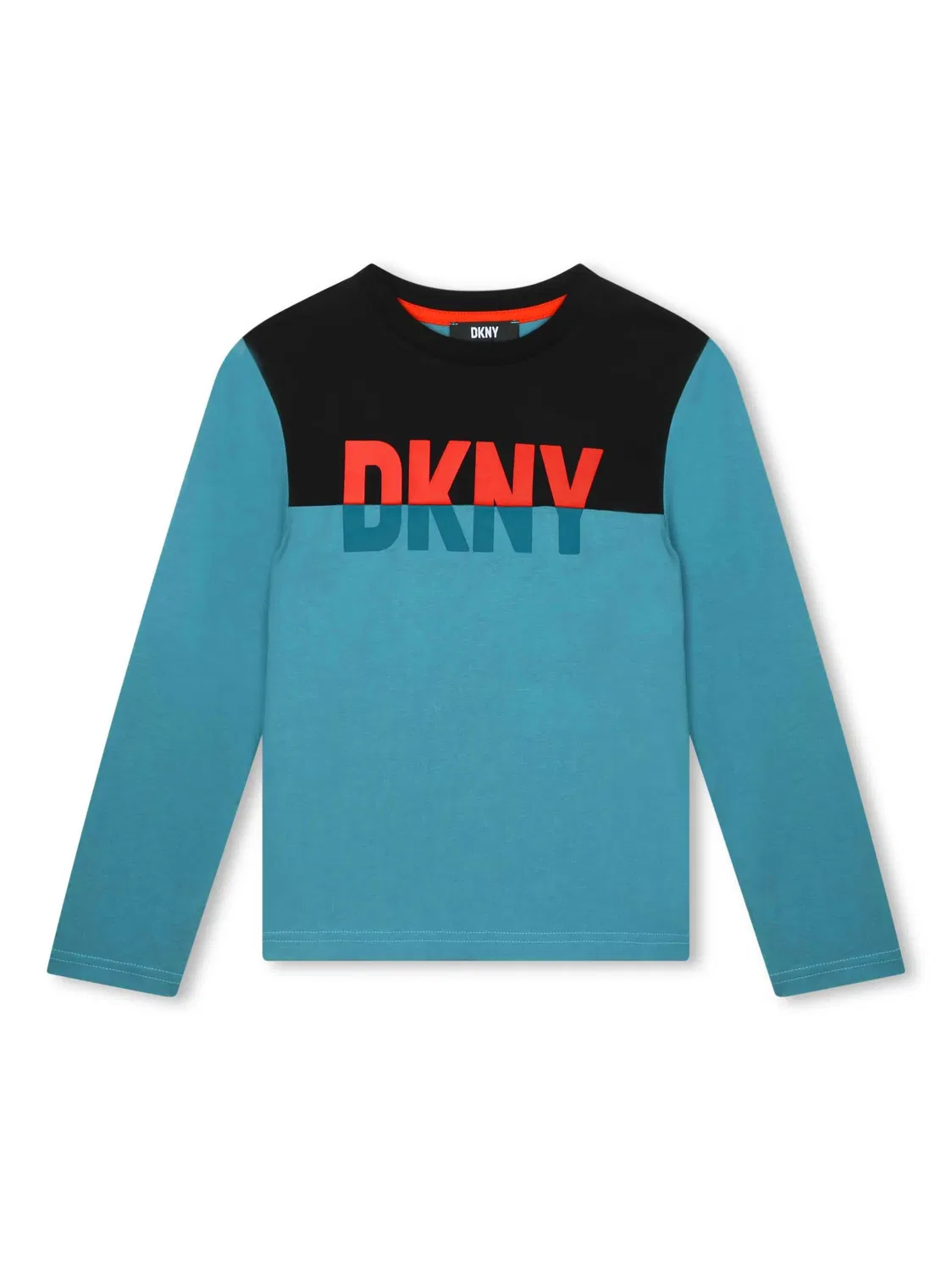 Футболка с длинными рукавами и логотипом DKNY, синий