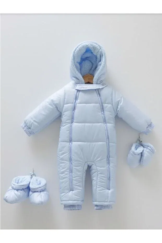 Детский комбинезон с принтом Astronaut Jumpsuit Caramell, Light Blue