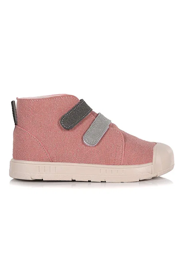 Детские ботинки для девочек на липучках Mufasa Kiko Kids, Powder - Gray — фото 3