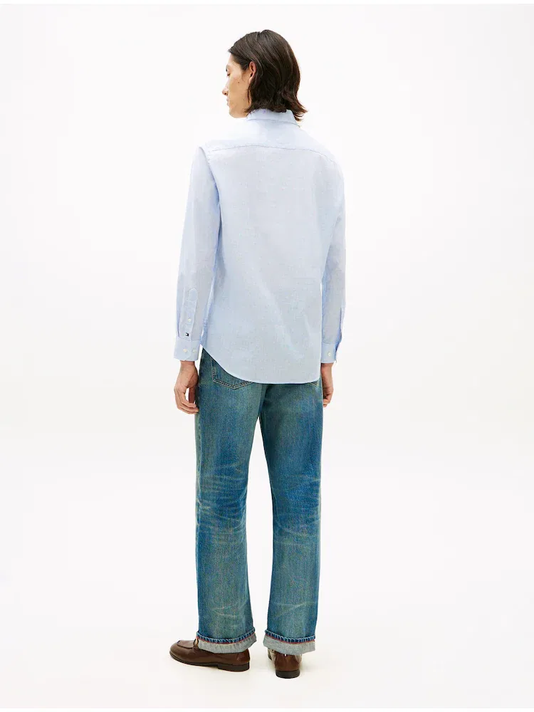 Рубашка с клетчатым принтом Regula fit TOMMY HILFIGER, Light Blue — фото 2