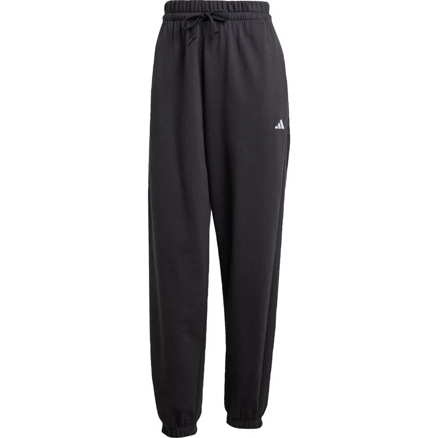 Спортивные штаны с манжетами French Terry Essentials Small Logo adidas, Черный — фото 3